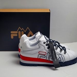 TRAILBLAZER LEATHER FILA, White,blue and red shoes, size 9